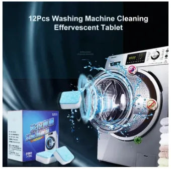 24 pcs washing machine cleaner tablets, Deep cleaning tablet, Expert detergent, He front loader, Top load, Bacteria remover, Laundry slot cleaner. 1 pc, Sm