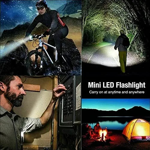 High Quality LED Aluminum Mini Small Torch USB Rechargeable Cob Led Flashlight, Zoomable Torch Light,